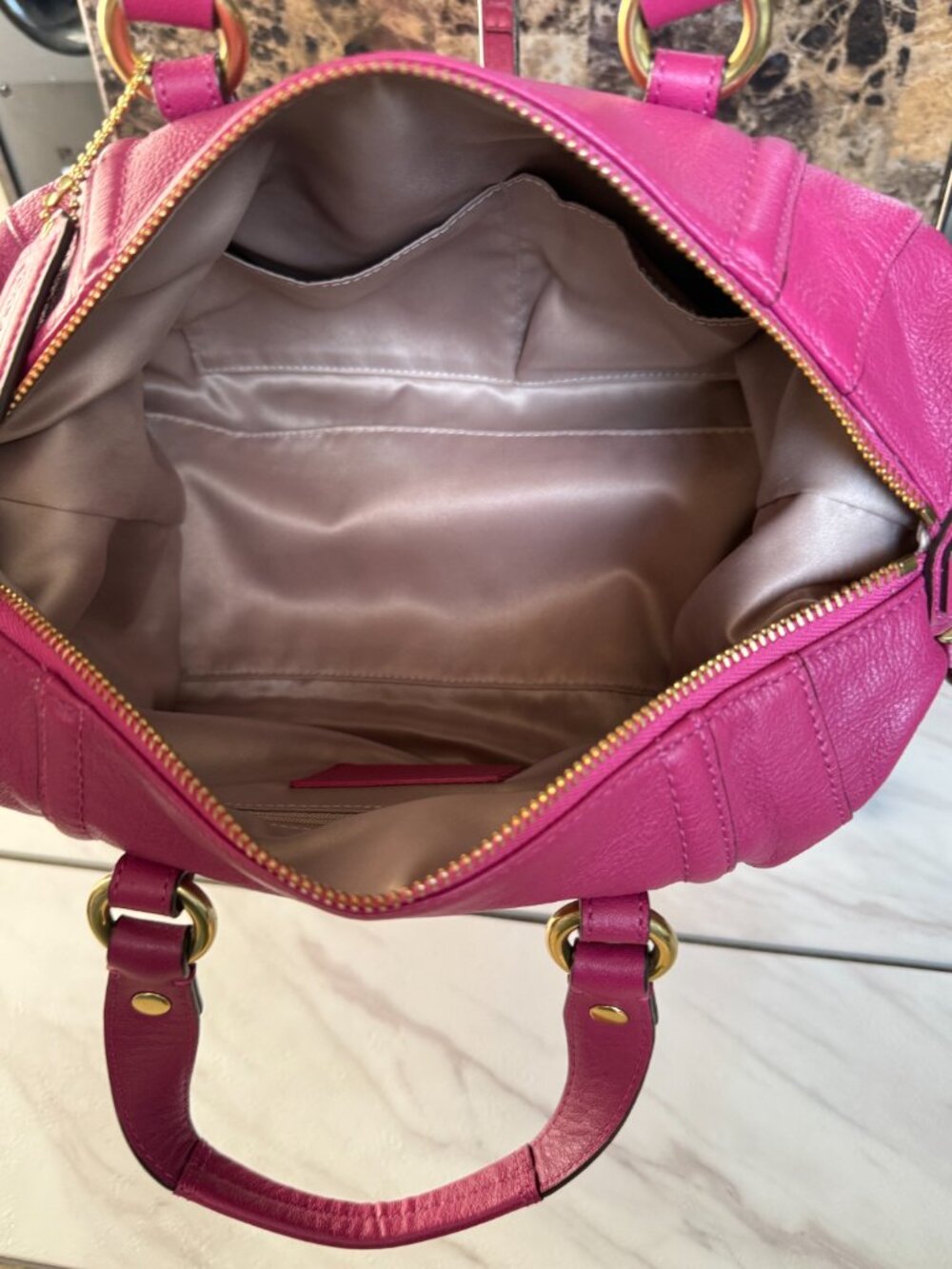 RARE & VINTAGE (2000s) Coach Ashley Leather Satchel in Raspberry - Picture 9 of 14